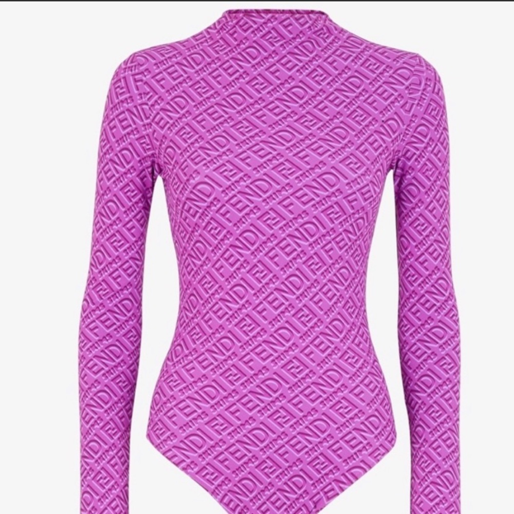 FENDI X SKIMS Mock Neck Long Sleeve Bodysuit - Worn one time